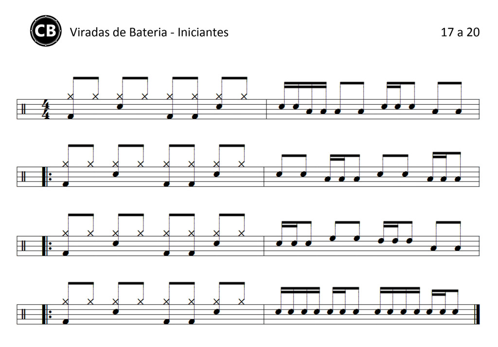 20 viradas de bateria para iniciantes