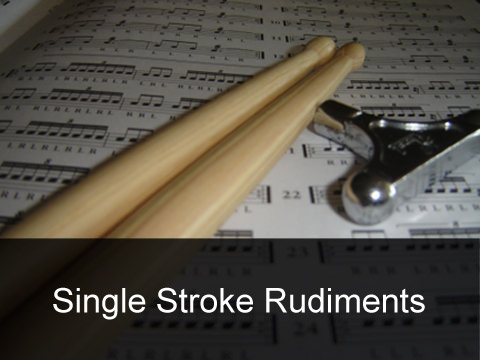 Rudimentos de bateria – Single stroke rudiments – exercícios e aplicações