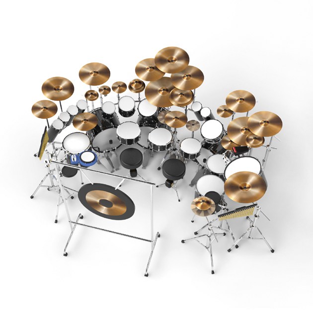 Os Kits mais emblemáticos de Mike Portnoy - Black & Silver Monster Diagrama