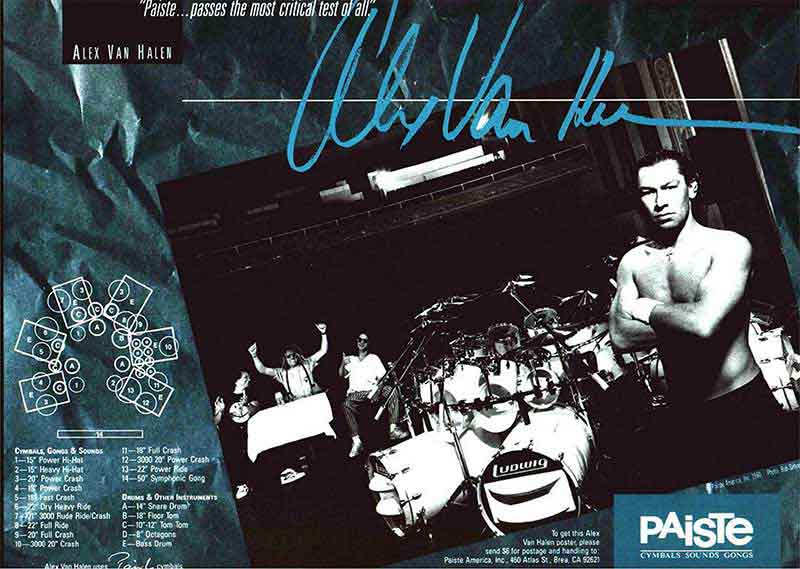 Ludwig Ou812 Alex Van Halen Paiste AD