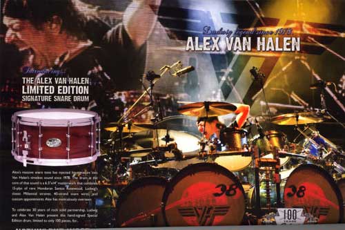 Ludwig Teal Sparkle Alex Van Halen Drum Kit
