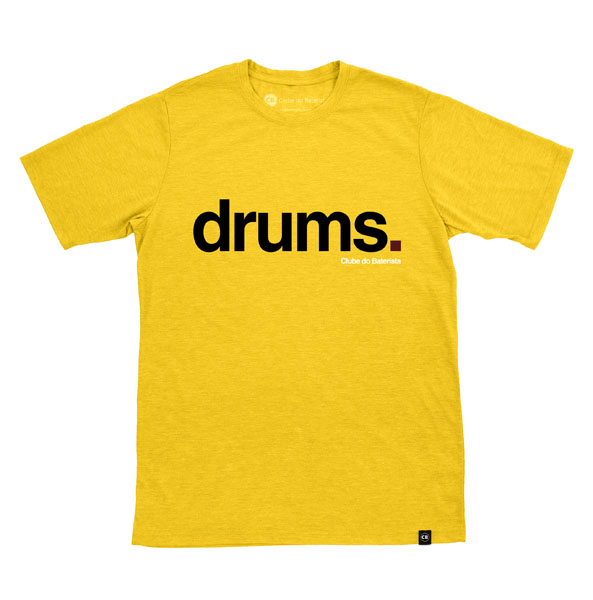 Camiseta Drums Amarelo Mescla